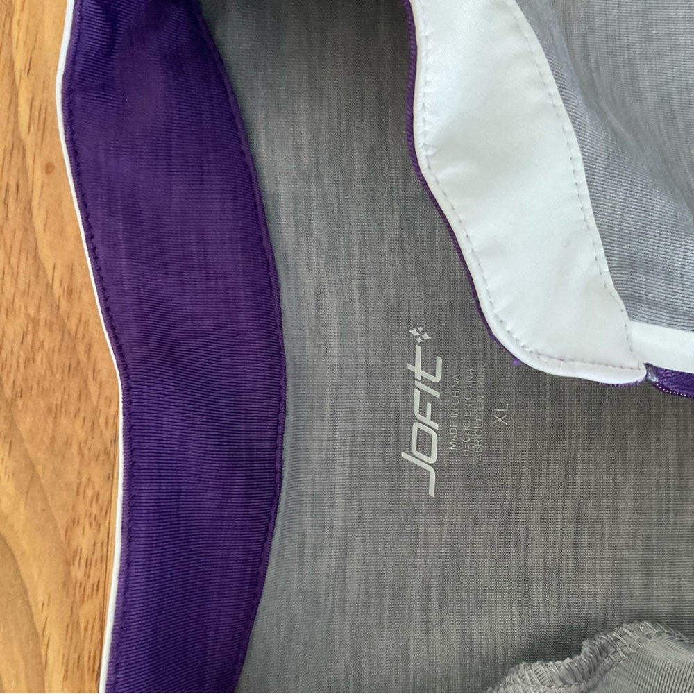 Jofit Purple and Gray Pullover with White Trim - Picture 5 of 11